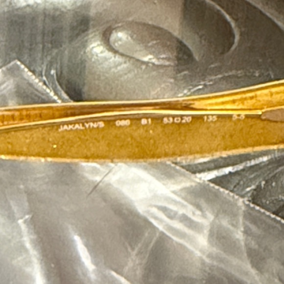 Kate Spade Jakalyn Cat Eye Black and Gold Glitter Sunglasses - Picture 7 of 11